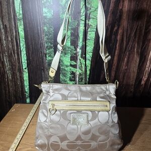 Elegant Beige Designer Shoulder Bag